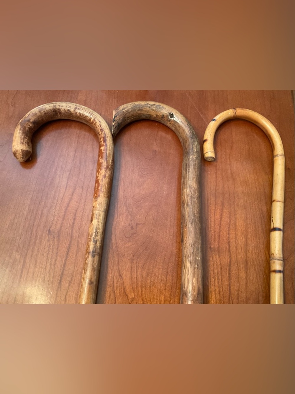 3 Vintage Walking Canes